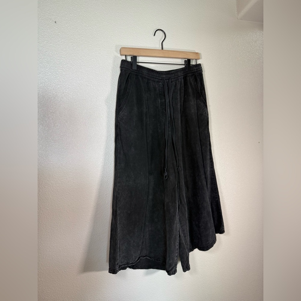 Anthropologie Saturday Sunday Eudora Cropped Wide-Leg Pants Medium Petite B6 - Picture 9 of 12